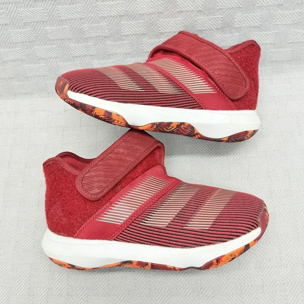 Adidas Harden Vol 3 Shoes Unisex Kids Size 1.5‎ Red Basketball Mid Top EH1924